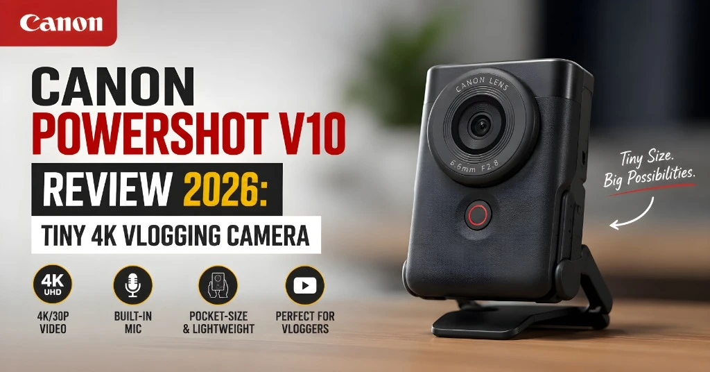 Canon PowerShot V10 Review 2026: Tiny 4K Vlogging Camera