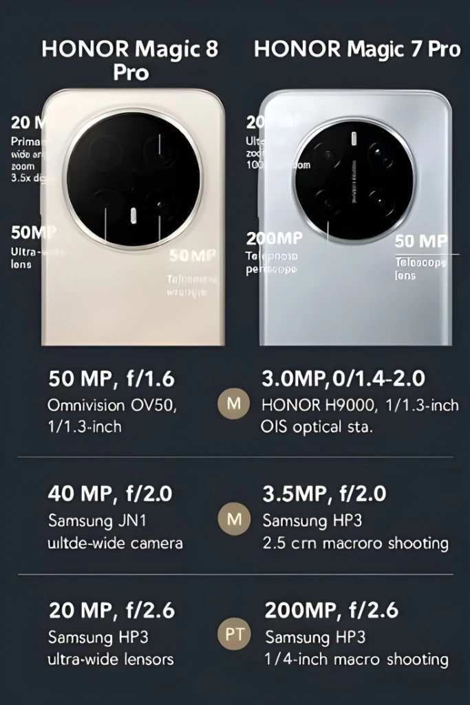 Honor Magic8 Pro vs Honor Magic7 Pro