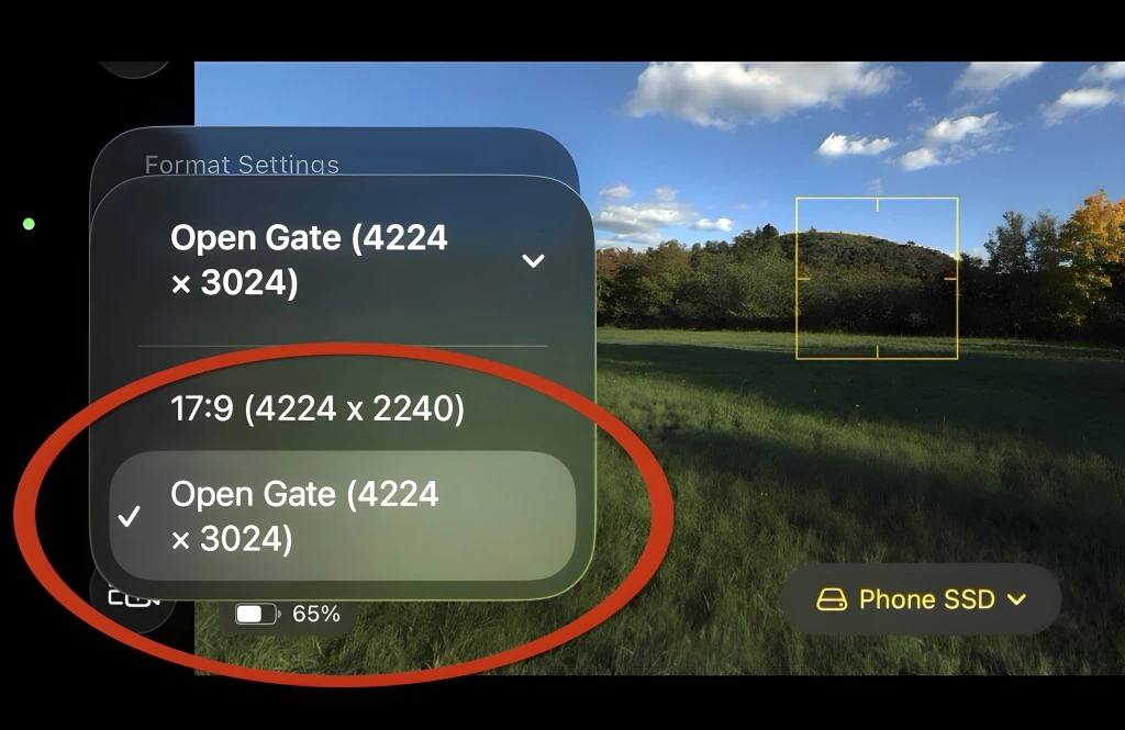 What is Open Gate Video on iPhone 17 Pro?