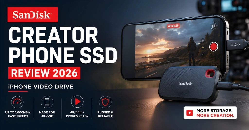 SanDisk Creator Phone SSD Review 2026: iPhone Video Drive