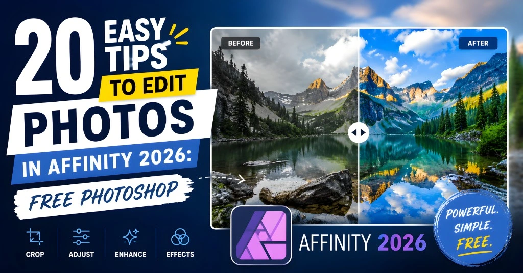 20 Easy Tips to Edit Photos in Affinity 2026: Free Photoshop